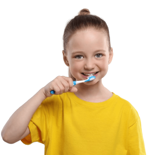 Girl brushing